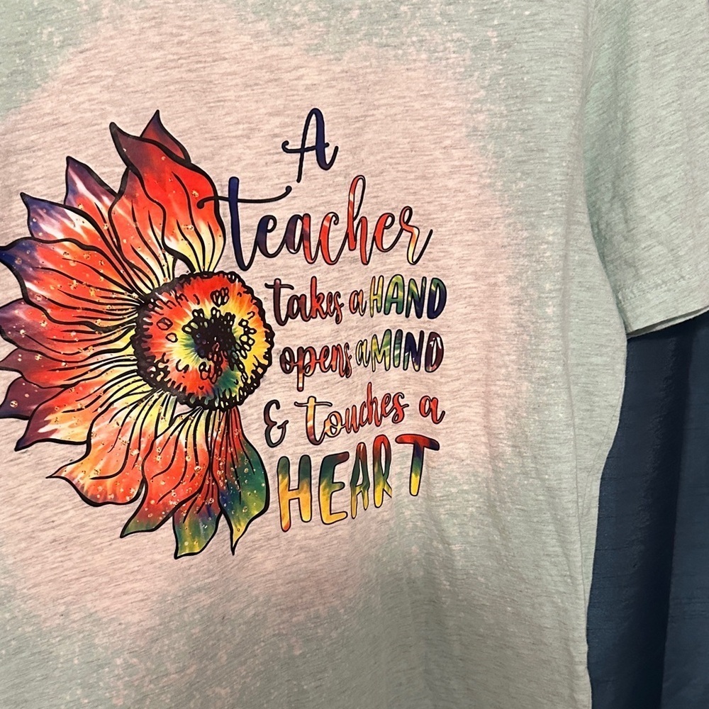 Bella Canvas Women’s Tee with Colorful Sunflower and Inspiring Message